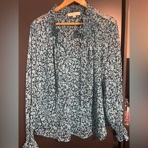 NWOT - LOFT Floral Long Sleeve Blouse
